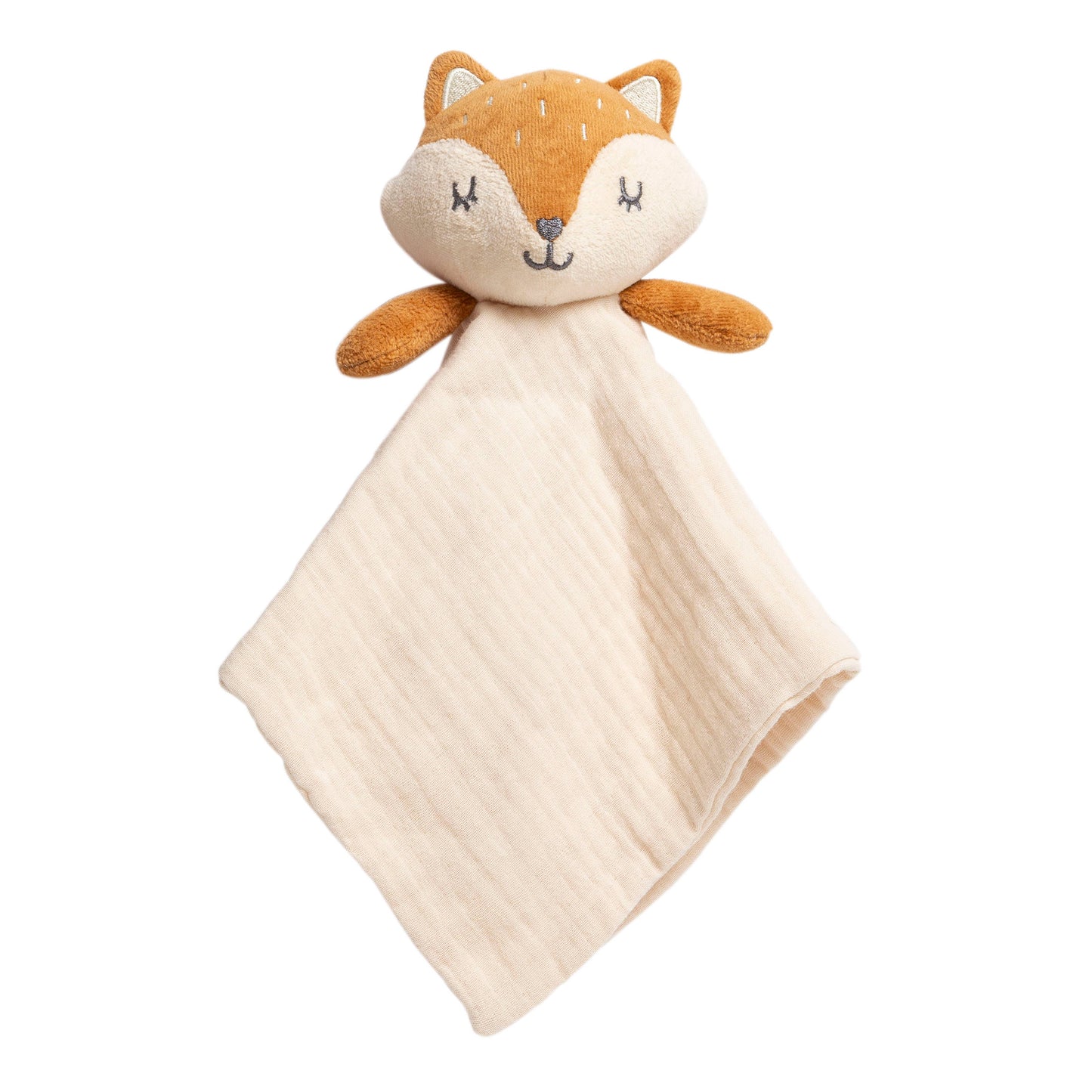 Fox Snuggle Blanket, Organic Cotton Muslin Lovey