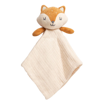 Fox Snuggle Blanket, Organic Cotton Muslin Lovey