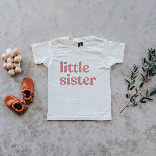 Little Sister Cream Organic Kids Tee